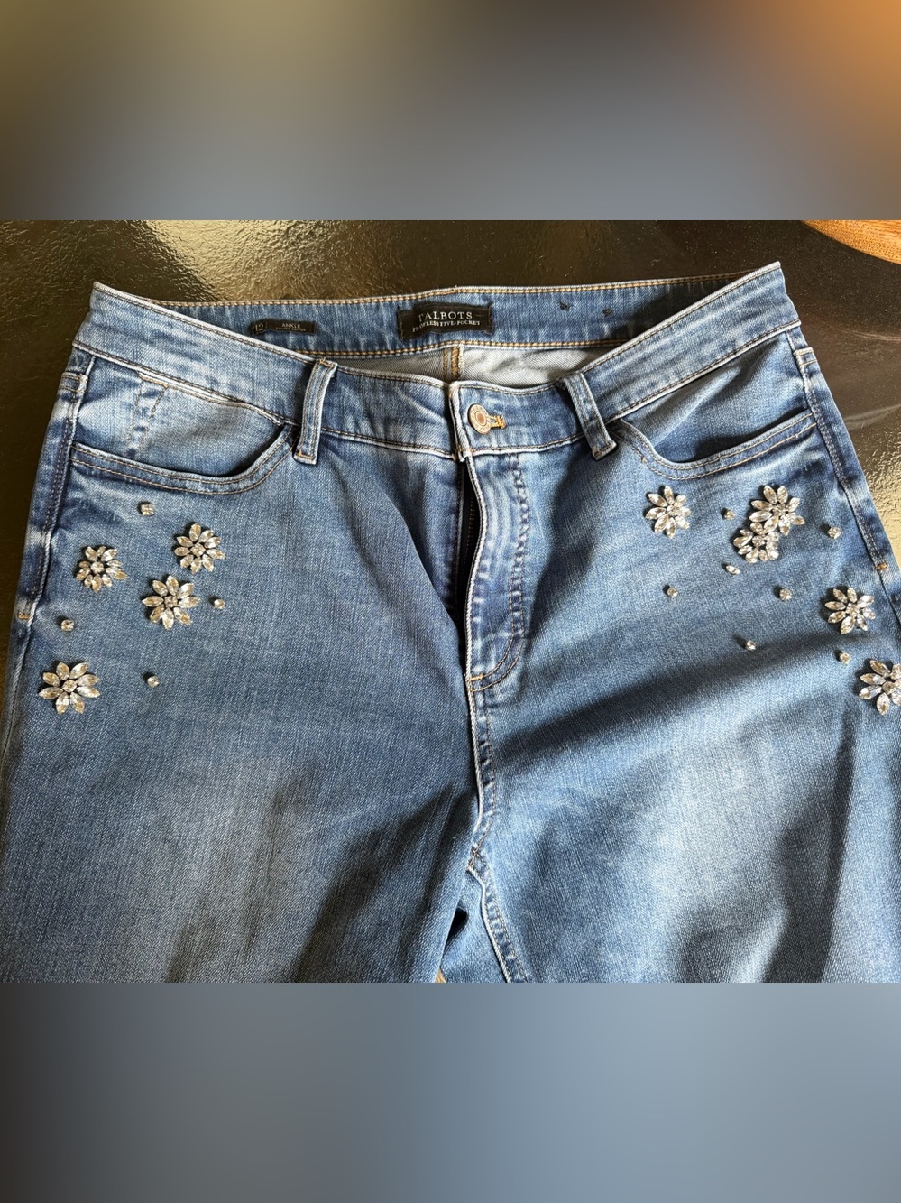 Talbots Limited Edition Flawless Five Pocket Jeweled Jeans